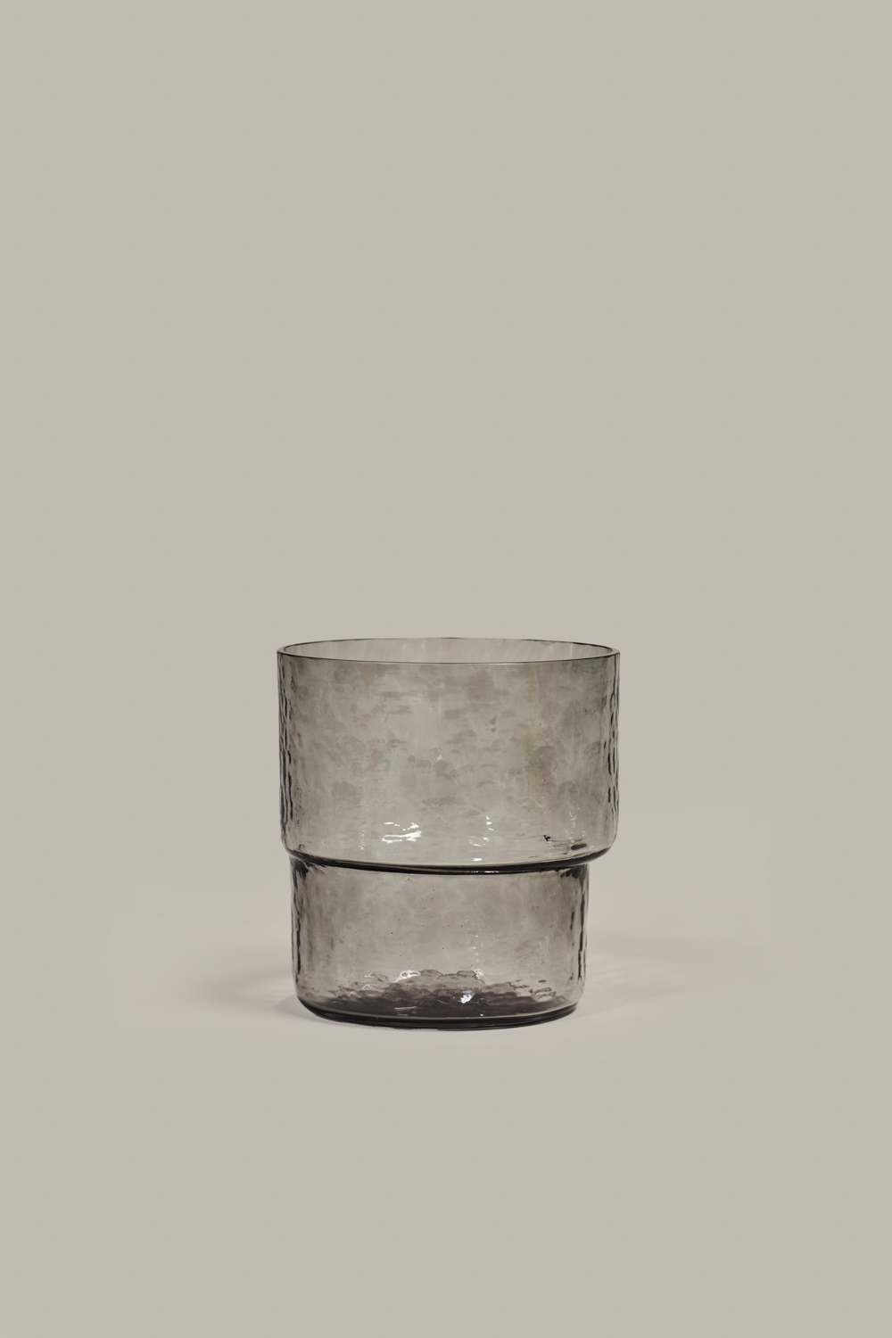 Contemporary design Pool glass in subtle smoke grey by German artisan Cornelius Réer