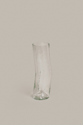 Mouth-blown light green Pool pitcher by Cornelius Réer with an asymmetrical angled profile and water-ripple texture